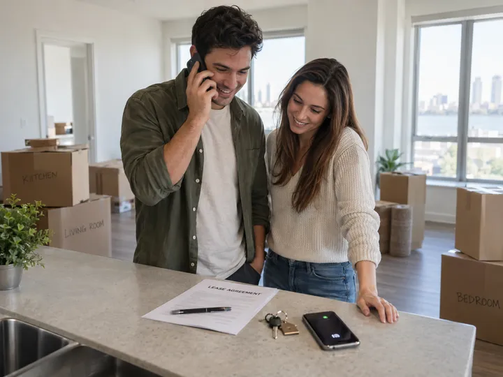 Move-out cleaning call being handled by AI answering service