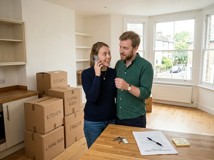 End-of-tenancy cleaning call being handled by AI answering service