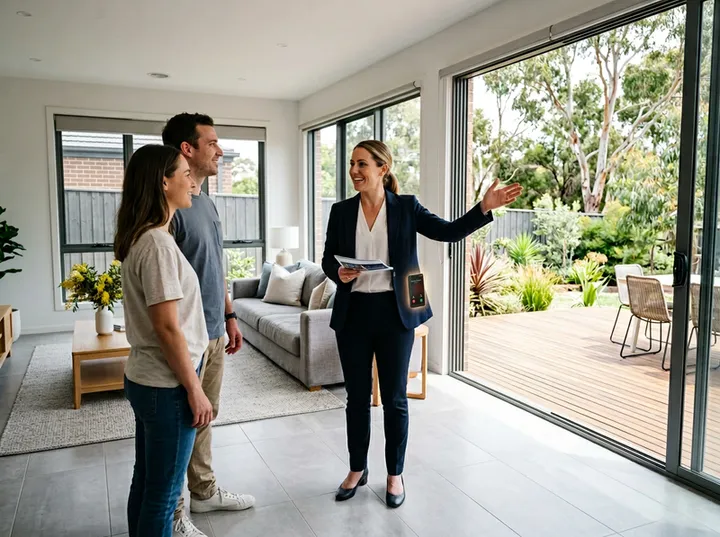 Estate agent unable to answer phone during property viewing with potential buyers