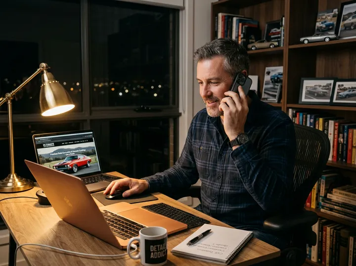 Evening detailing booking enquiry answered by AI phone service