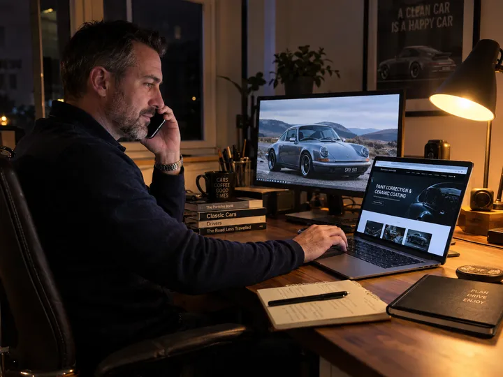 Evening detailing booking enquiry answered by AI phone service