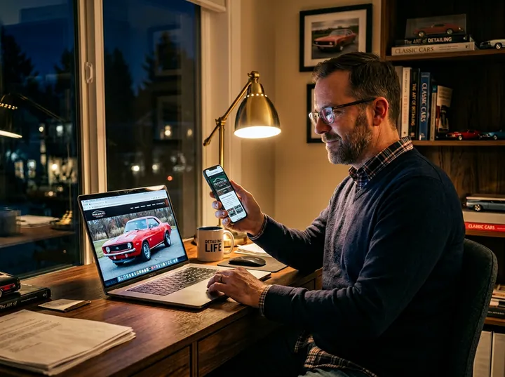 Evening detailing booking inquiry answered by AI phone service