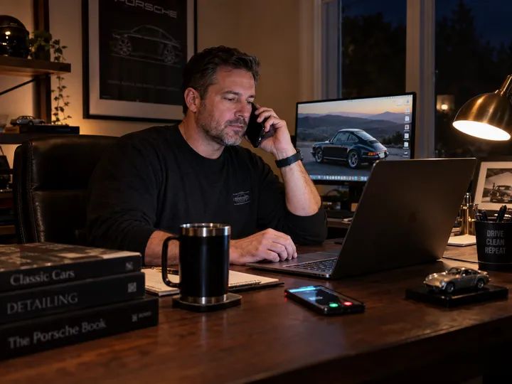 Evening detailing booking inquiry answered by AI phone service