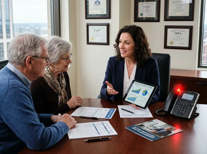 Financial advisor unable to answer phone during client meeting