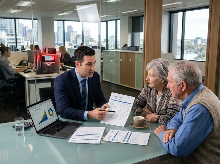Financial planner unable to answer phone during client meeting