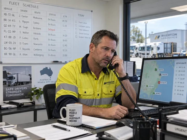 Fleet manager calling for commercial vehicle recovery