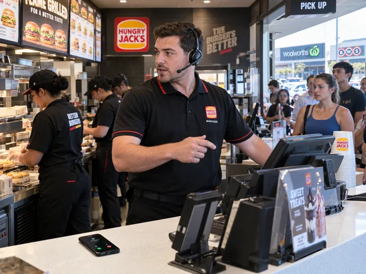 Franchise manager too busy during lunch rush to answer phone calls