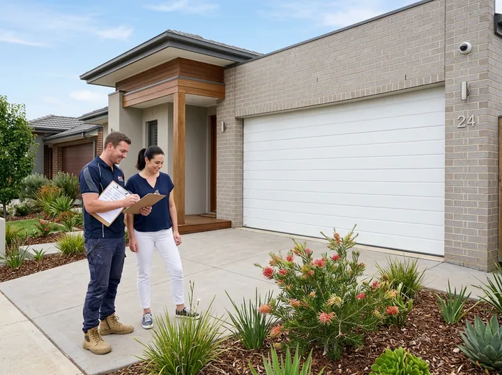 AI receptionist capturing new roller door installation quote details