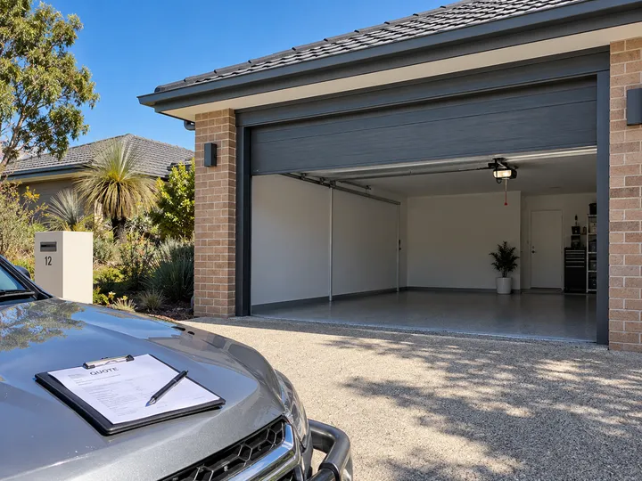 AI receptionist capturing new roller door installation quote details