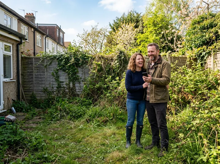 Homeowner calling about a garden design project