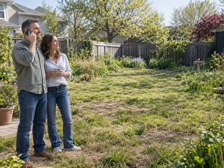Homeowner calling about a yard design project