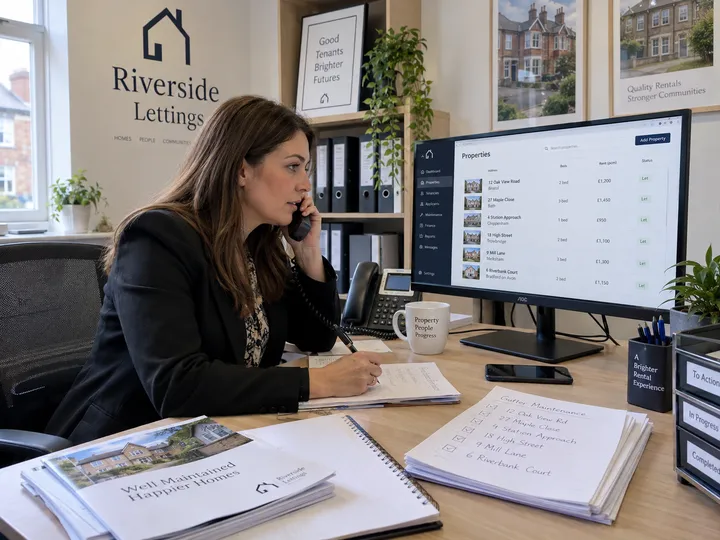 Property manager calling to arrange eavestrough maintenance for rental portfolio