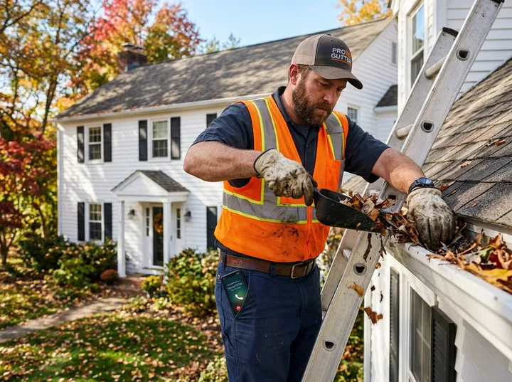 Gutter cleaner unable to answer phone while working up a ladder