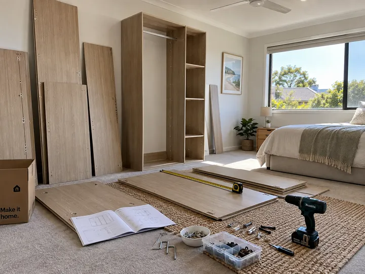 AI receptionist capturing flat-pack furniture assembly quote details