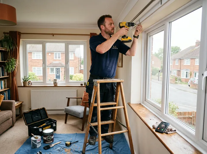 Handyman unable to answer phone while working on a job