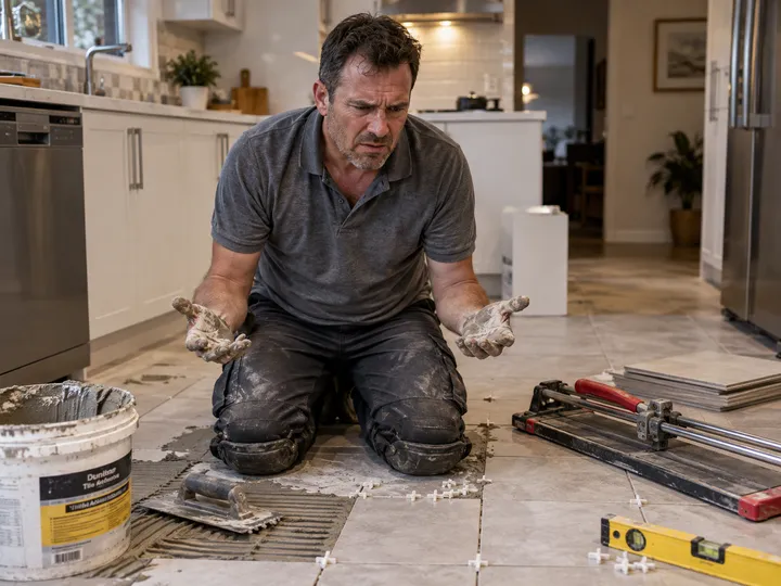 Handyman unable to answer phone while working on a property maintenance job