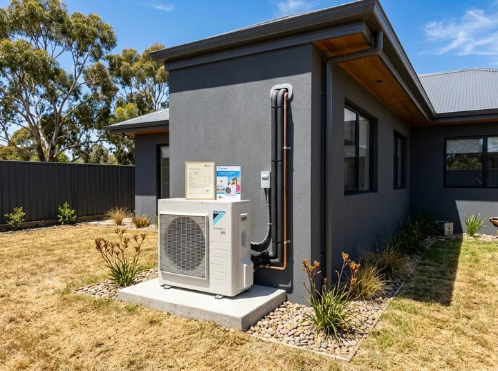 AI receptionist capturing ducted AC service quote details