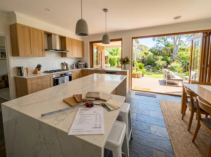 AI receptionist capturing renovation quote details from a homeowner