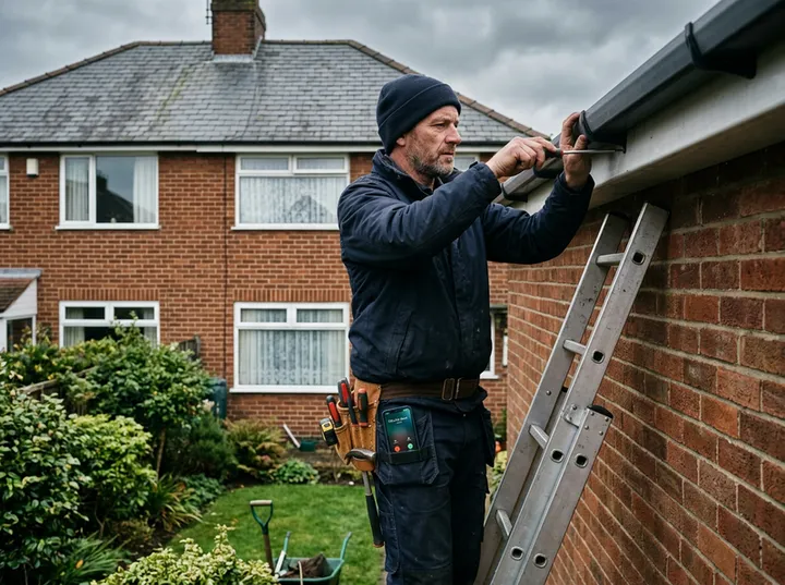 Home services professional unable to answer phone during an installation