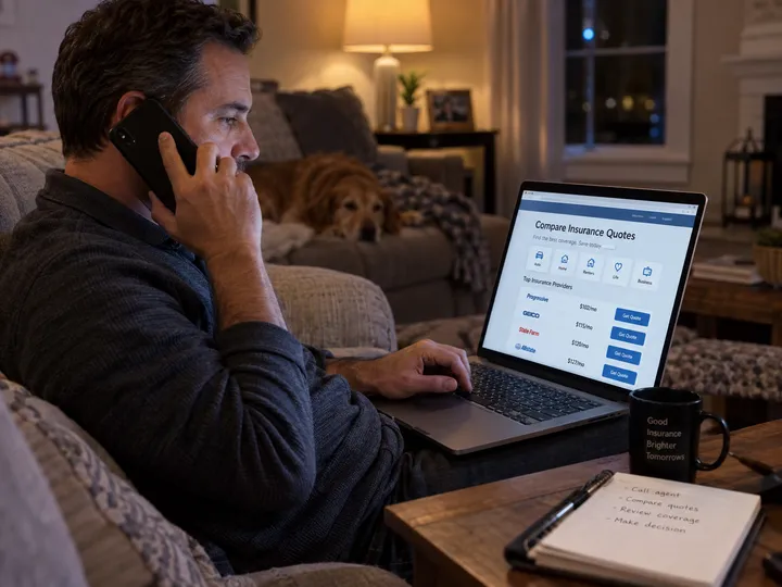 Customer calling insurance agent after hours to discuss a quote