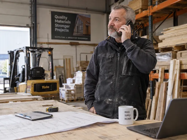 Business owner calling to enquire about commercial insurance cover