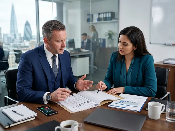 Insurance broker unable to answer phone while in a client meeting