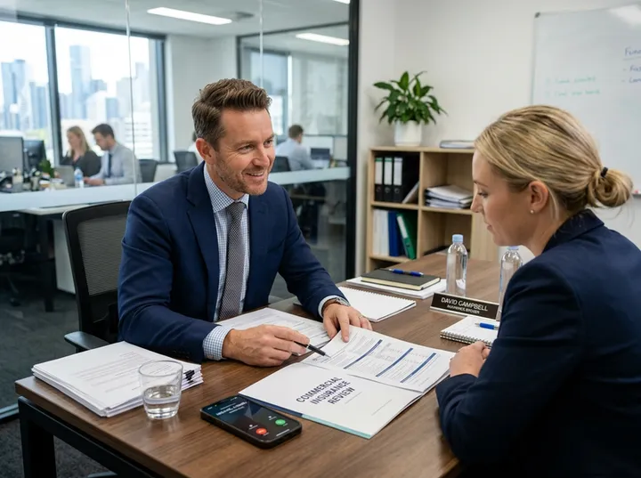 Insurance broker unable to answer phone while in a client meeting