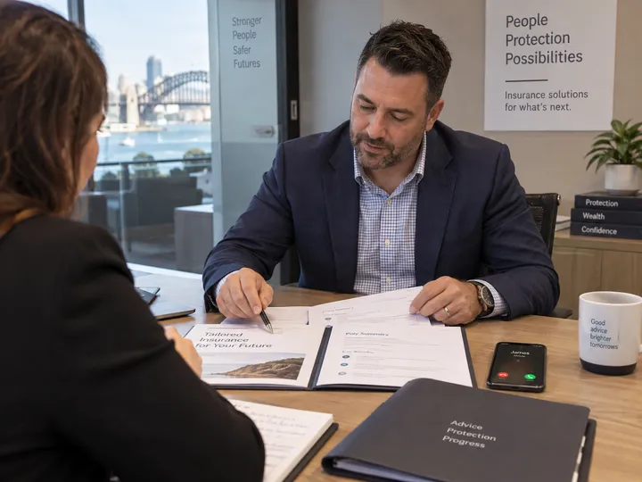 Insurance broker unable to answer phone while in a client meeting