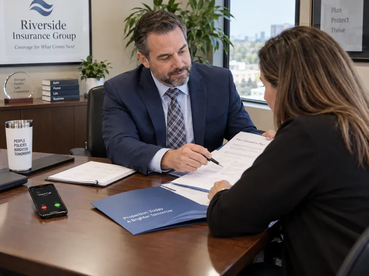 Insurance agent unable to answer phone while in a client meeting