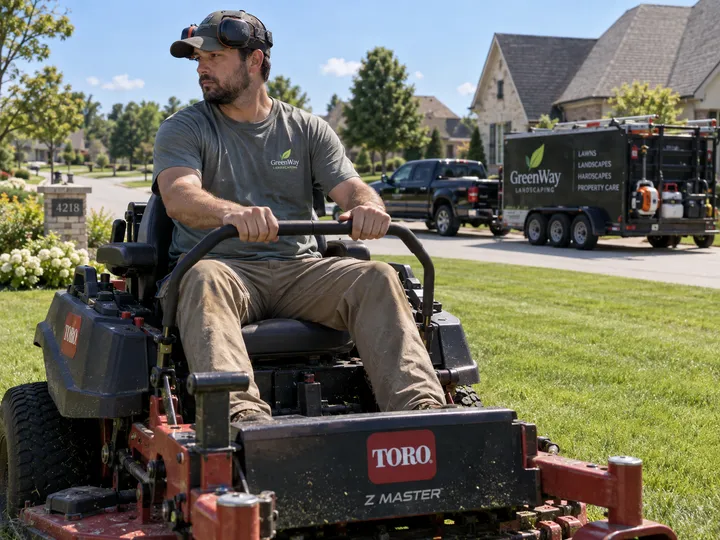 Landscaper unable to answer phone while operating lawn mower