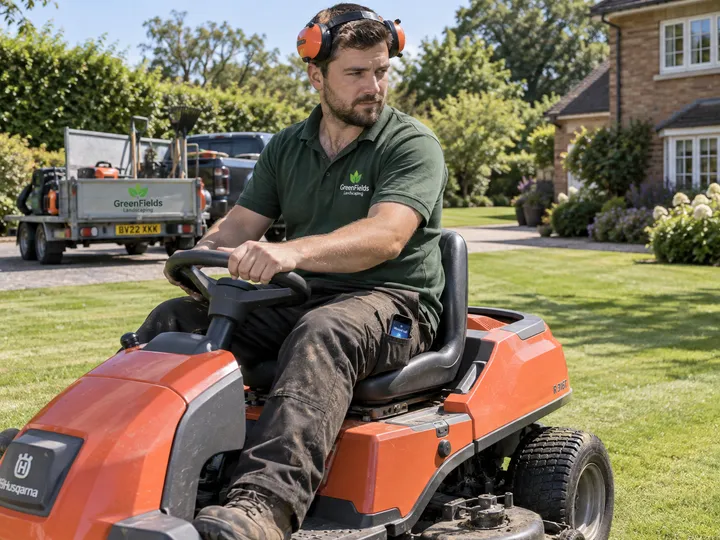 Gardener unable to answer phone while operating lawn mower
