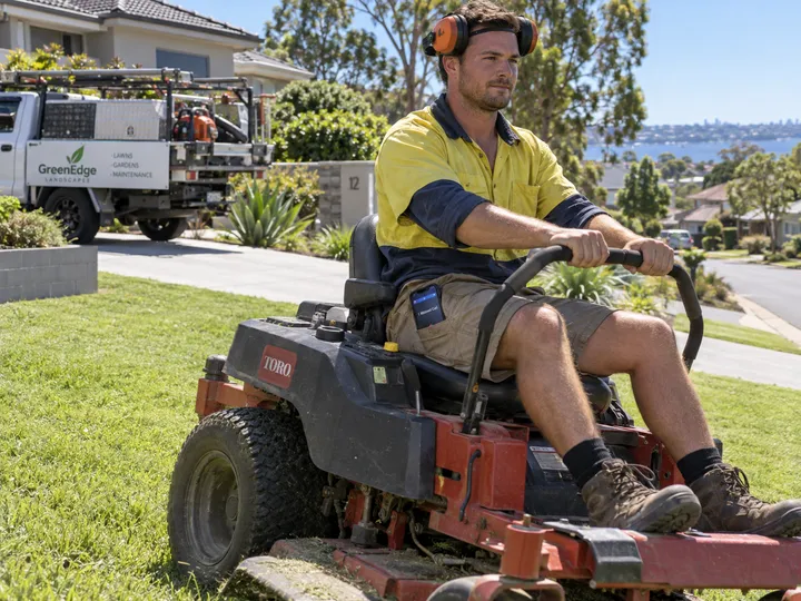 Gardener unable to answer phone while operating lawn mower