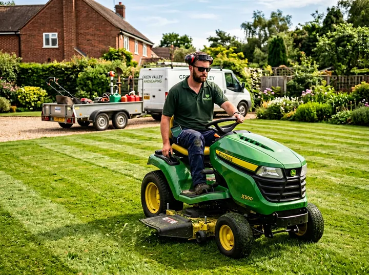 Gardener unable to answer phone while operating lawn mower