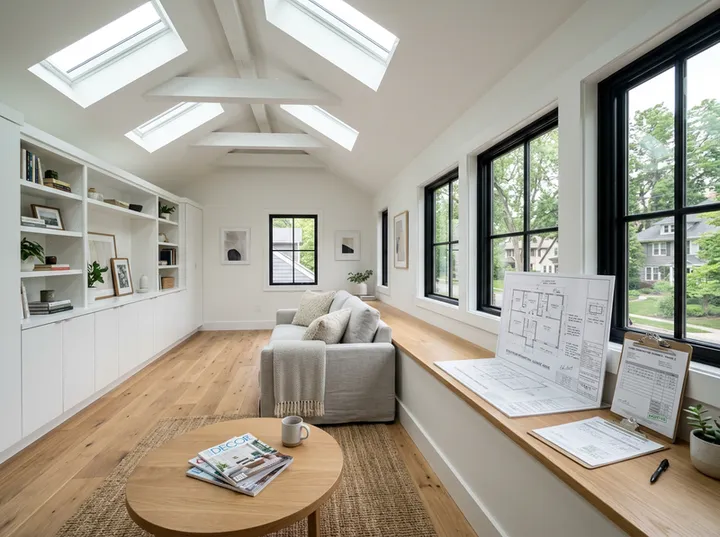 AI receptionist capturing details for a garage conversion project inquiry