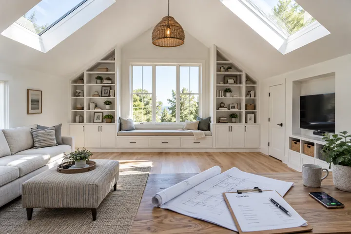 AI receptionist capturing details for a garage conversion project inquiry