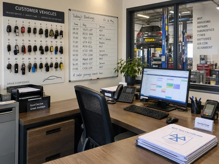 AI receptionist capturing WOF and service booking details for mechanic