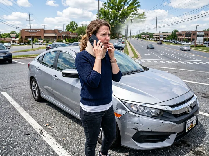 Person calling about a personal injury claim after a car accident