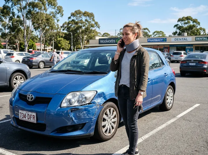 Person calling about a personal injury claim after a car accident