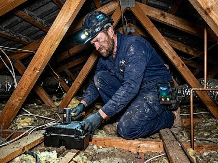 Pest controller unable to answer phone while doing a termite treatment under a house