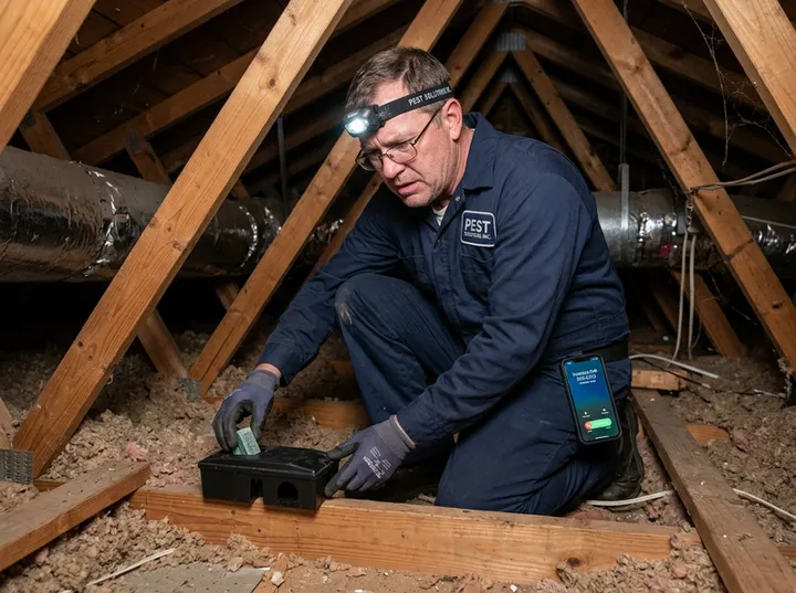 Exterminator unable to answer phone while treating for termites in a crawl space