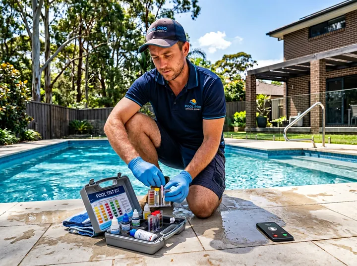 Pool technician unable to answer phone while servicing salt chlorinator