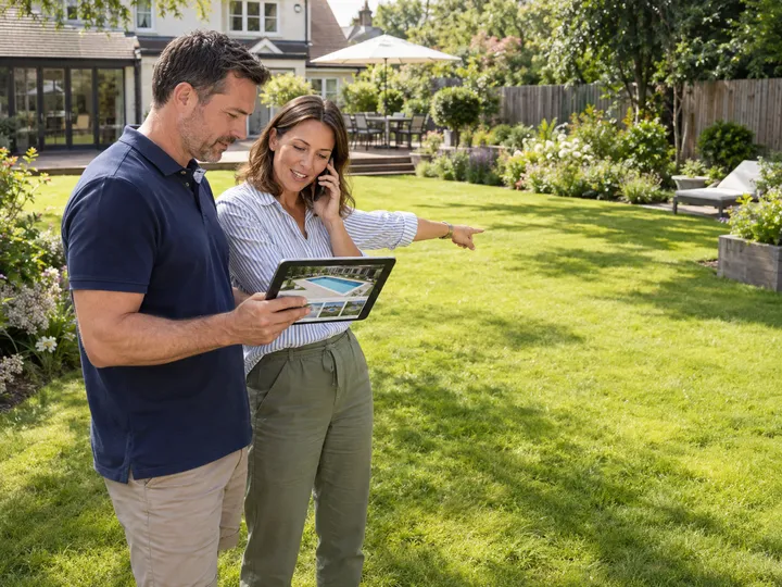 Pool technician busy with spring opening while AI handles incoming calls