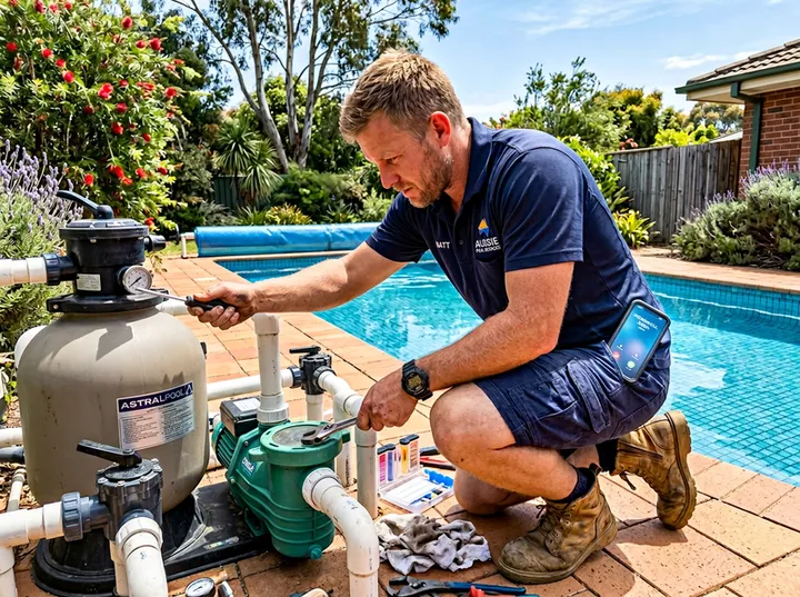 Strata manager calling about shared pool service and equipment repair