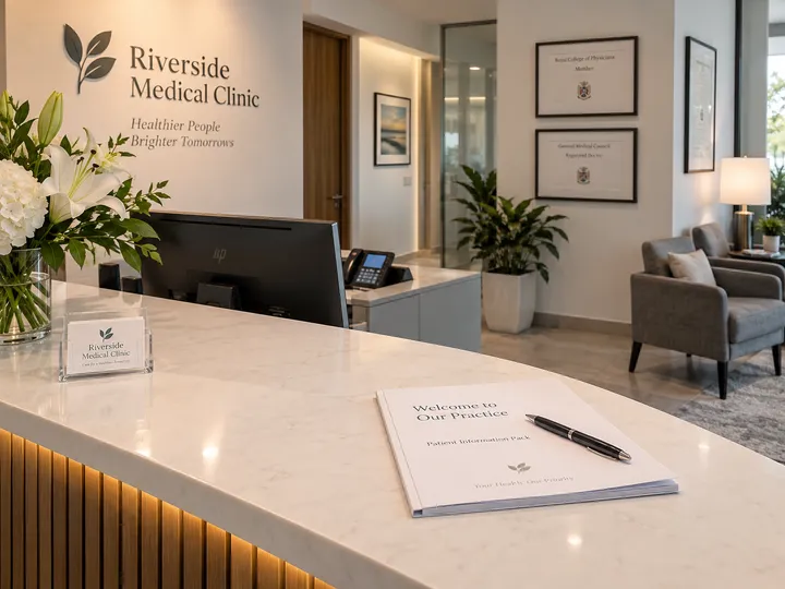 AI receptionist handling new patient intake call at medical practice