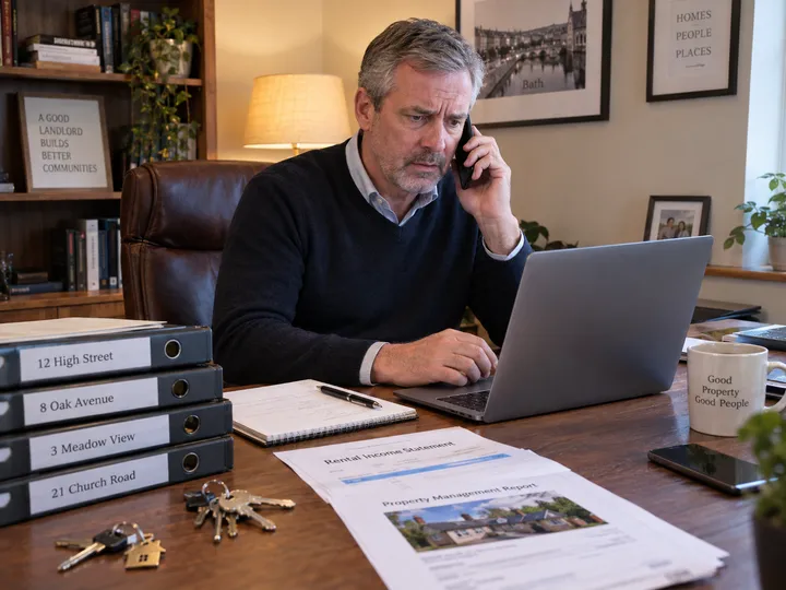 AI receptionist handling landlord inquiry call for property manager