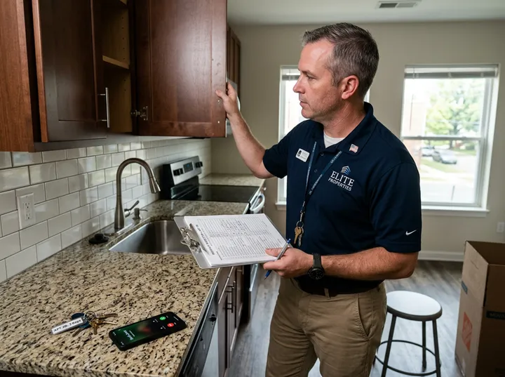 Property manager unable to answer phone during move-in inspection