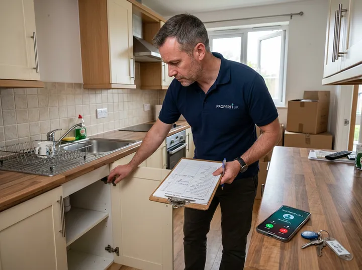 Property manager unable to answer phone during move-in inspection