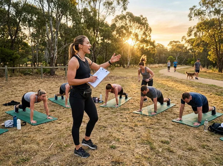 PT mid-boot camp while AI handles incoming call