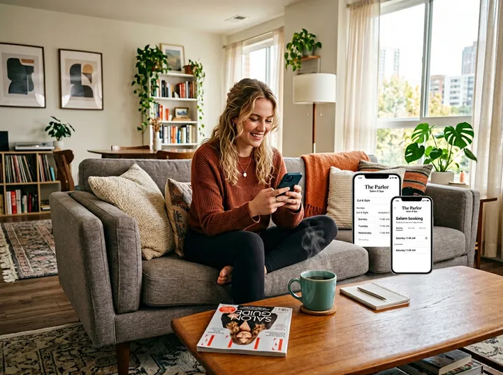 New client booking call being handled by AI salon answering service