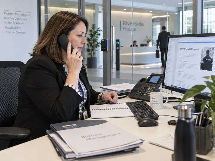 Facilities manager enquiring about corporate security contract